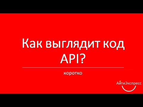Видео: Ксения Погорельских - Как выглядит код API?