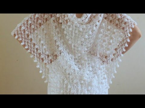 Видео: Новая и простая треугольная шаль крючком