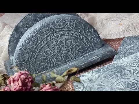 Видео: салфетница имитация камня