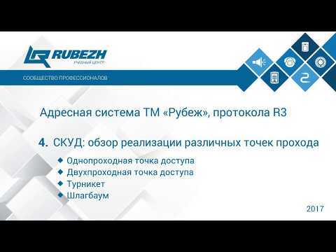 Видео: 4. Вебинар. СКУД: обзор реализации различных точек прохода.