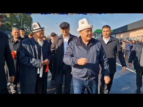 Видео: Камчыбек Ташиев Ноокатта жаңы жолдун ачылышында Адахан Мадумаровду сынга алды