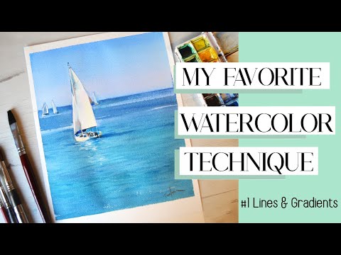 Видео: ПРОСТОЙ ПЕЙЗАЖ ДЛЯ НАЧИНАЮЩИХ. СЕКРЕТЫ АКВАРЕЛЬНОЙ ЖИВОПИСИ.