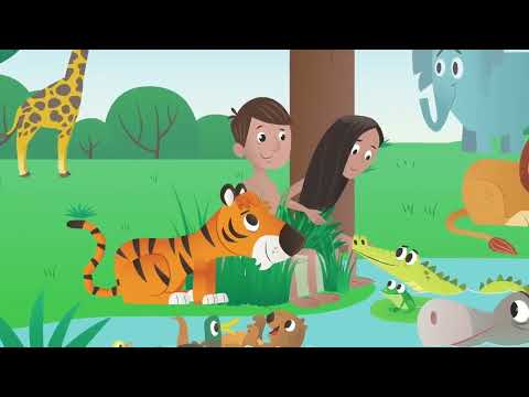 Видео: 1.Библија за деца на македонски: Во почетокот - Создавањето на светот/ Biblija za deca na makedonski