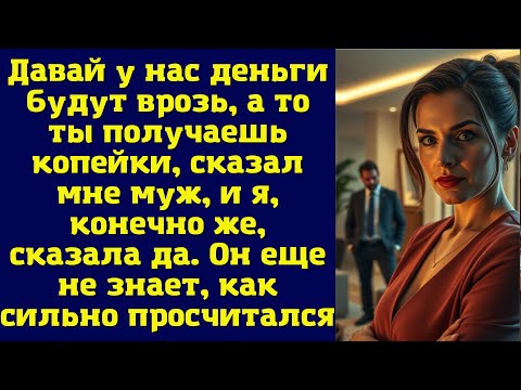 Видео: Давай у нас деньги будут врозь, а то ты получаешь копейки, сказал мне муж, и я, конечно же, сказала