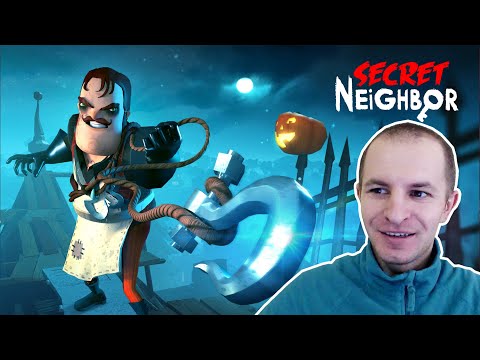 Видео: СЕКРЕТ СОСЕД, ИГРАЮ ЗА СОСЕДА - "МЯСНИК" | Secret Neighbor Helloween Butcher