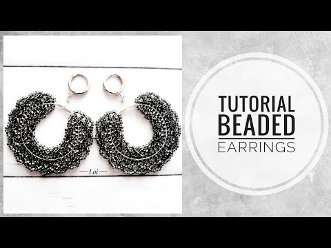 Видео: #МК - Ажурные серьги-кольца из бисера | #Tutorial - Openwork beaded earrings