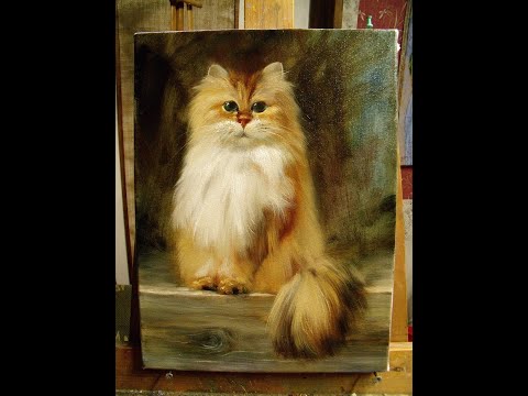 Видео: Рисуем вместе пушистую кошку . Художник Вугар Мамедов