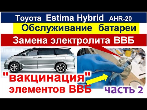 Видео: тех.обслуживание ВВБ Эстимы + замена электролита в элементах ВВБ "ВАКЦИНАЦИЯ" БАТАРЕИ -  часть 2