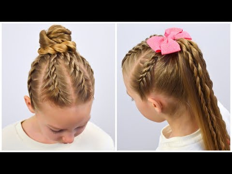 Видео: 2 ПРОСТЫЕ прически с плетением | Коса "Твист". Простые и быстрые прическа в школу/садик #98 #LGH