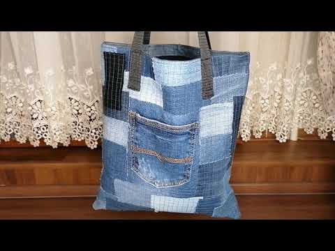 Видео: Сумка из старых джинсов #7.