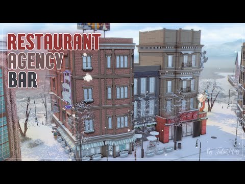 Видео: Ресторан🍝Бар🎤Агентство🎬│Строительство│Restaurant Bar Agency│SpeedBuild│NO CC [The Sims 4]