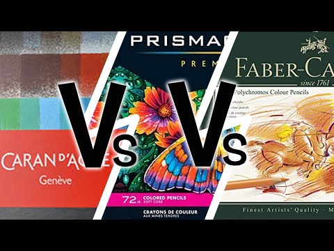 Видео: Полихромос против Prismacolor против яркости | Какие цветные карандаши лучше?