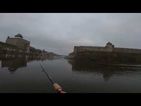 Видео: Рыбалка с братом на лосося на речке Нарова в городе Нарва.Советы опытного рыбака в конце рыбалки.