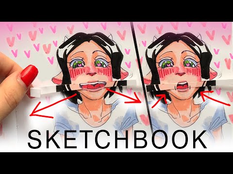 Видео: СКЕТЧБУК С ПОДВИЖНЫМИ РИСУНКАМИ/sketchbook