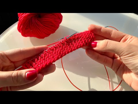 Видео: Этот узор станет лучшим для зимы. Двусторонний узор спицами для шапок