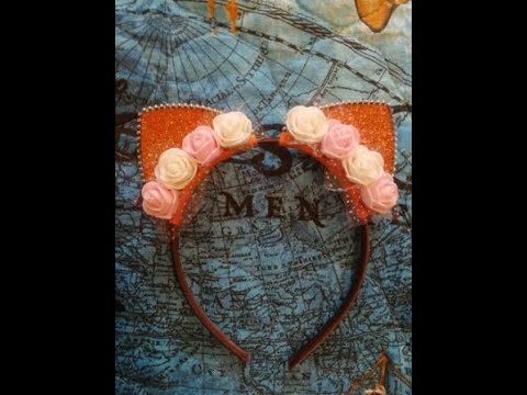 Видео: Ушки ЛИСИЧКИ/КОШЕЧКИ делаем сами из глитерного фоамирана Ободок