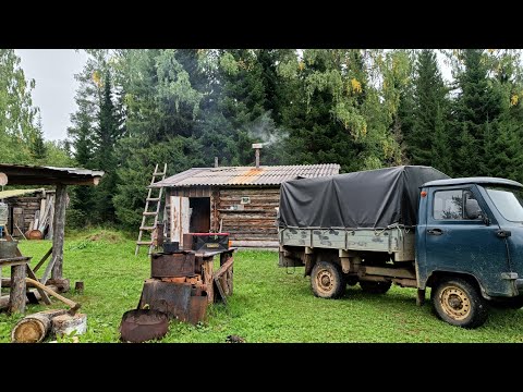 Видео: Таёжный быт. Сумка кан KIMOTO. Установил печку в избушку. 2 серия