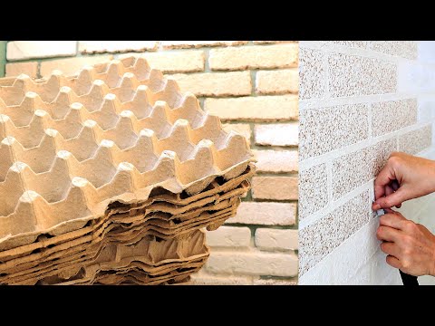 Видео: Кирпичная стена из яичных лотков или декоративное покрытие АМК? Что лучше?