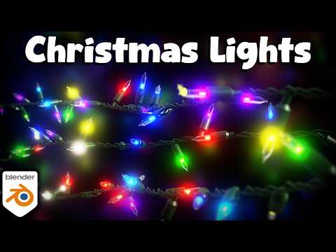 Видео: Как сделать рождественские огни с помощью узлов геометрии в Blender🎄