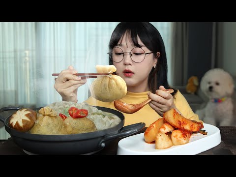 Видео: Ешьте суп с клецками и редис кимчи | Mukbang Asmr