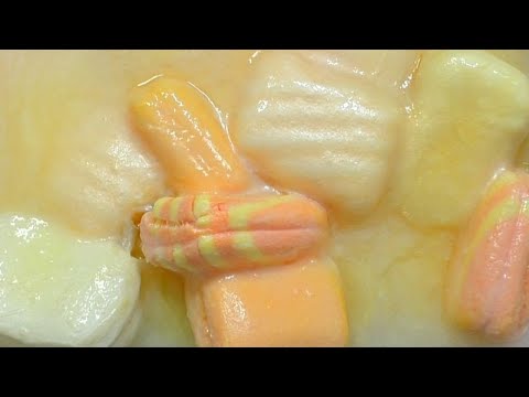 Видео: 18 pieces Soaked Yellow-Orange Soap/ASMR 💧💦✨💛💛💛💧💦 18 шт Жёлто-Оранжевого Размокшего Мыла Разных Фирм