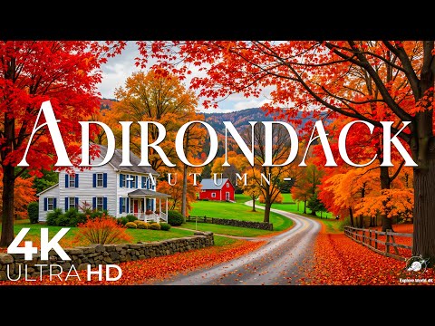 Видео: Осень в Адирондаке 4K 🍁 Красивые осенние пейзажи в лесах и на живописных дорогах