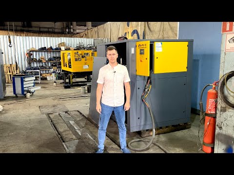 Видео: Винтовой компрессор Comprag A-9010. Обзор и демонстрация работы