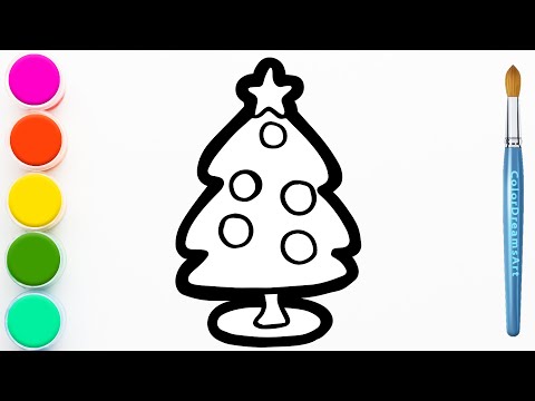 Видео: Как нарисовать рождественскую елку | Шаг за шагом