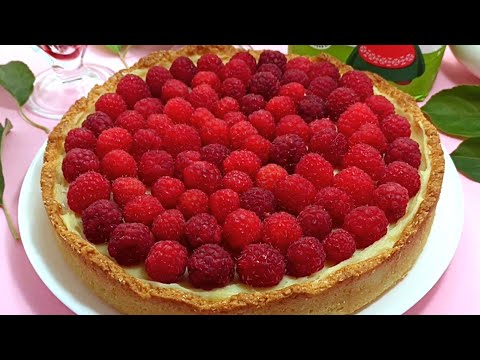 Видео: Тарт с заварным кремом и свежей малиной