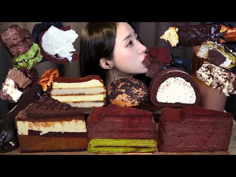 Видео: 🍫 Шоколадный торт ASMR Мукбанг ㅣДесерт Креп Тирамису Поедание звукаㅣChocolate Cake Dessert