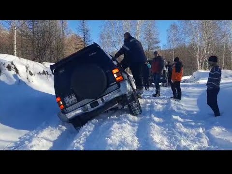 Видео: Снежный  бой внедорожников 2023г. Дороге быть! По маршруту на проходной белок. (16 км ) ВКО Риддер .