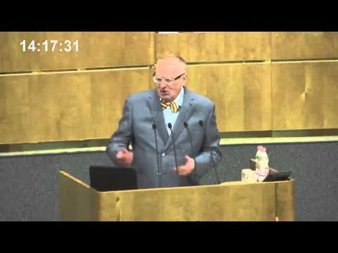 Видео: Выступление от фракции ЛДПР Жириновского В В  на Пленарном заседании 11 марта 2014 года