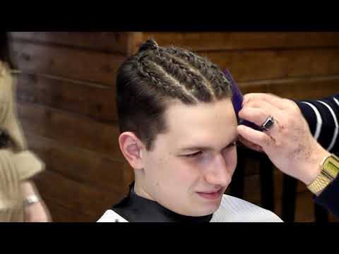 Видео: Мужская Афрокосы Taper Fade Tutorial