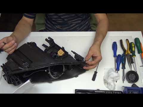 Видео: Ремонт фары Audi A5 с заменой стекла. Видеоурок.