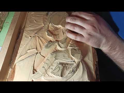 Видео: Резная икона Божья Матерь часть 2