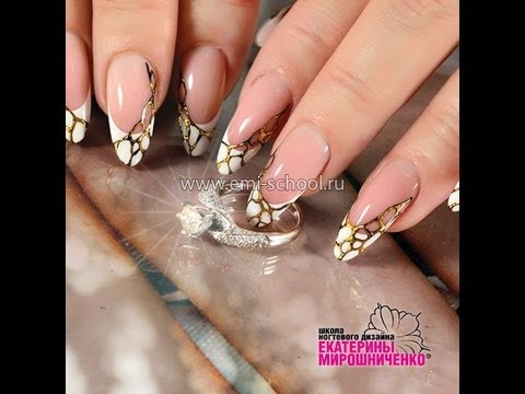 Видео: Дизайн ногтей: Литьё: Фольга на гель 4-я часть