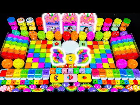 Видео: ASMR слайм 🌈 Радужный единорог, глина, макияж и блёстки | Смешиваем случайные вещи в слайм