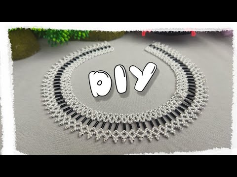 Видео: DIY ЛЕГКОЕ КОЛЬЕ из бисера. БИСЕРОПЛЕТЕНИЕ