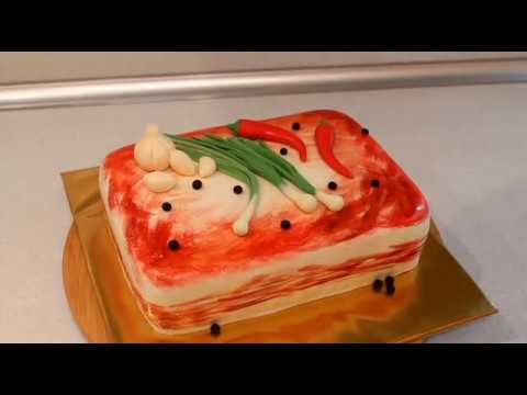 Видео: Торт Сало Как Покрыть Торт Мастикой Прямоугольный Торт