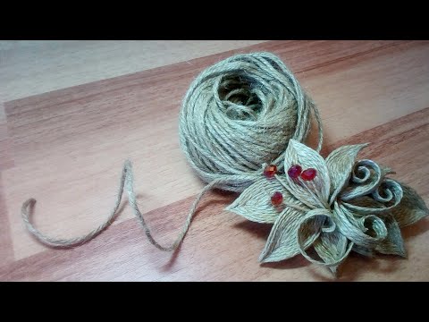 Видео: МК-Заколка из джута "EVA" @evadusheva /Jute craft/ filigree /авторская работа ©2019