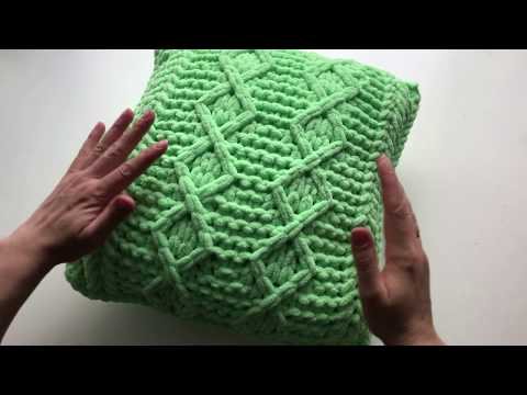 Видео: Подушка с ромбами из Puffy FINE