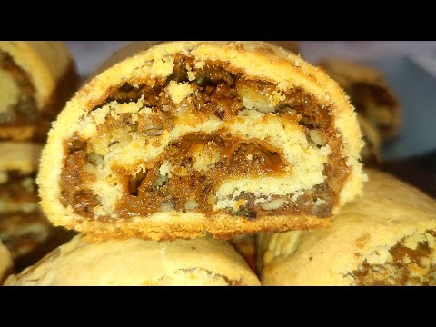 Видео: Песочные рулетики с варёной сгущенкой и грецкими орехами.