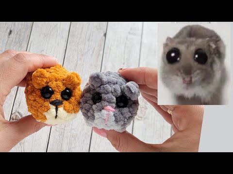 Видео: Хомяк из плюшевой пряжи крючком/crochet hamster/Häkelhamster