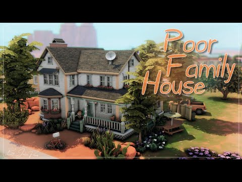 Видео: Дом небогатой семьи💰│Строительство│Poor Family House│SpeedBuild│NO CC [The Sims 4]