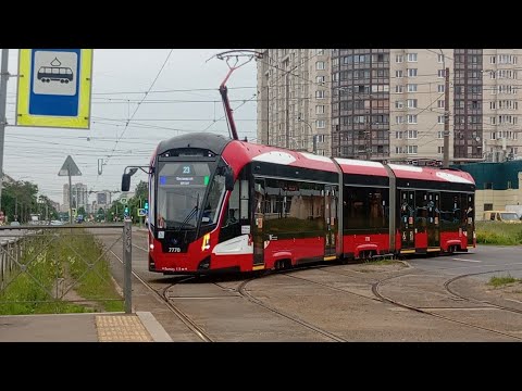 Видео: Невероятно! «Невский» 71-932 на 23 маршруте б/н №7770