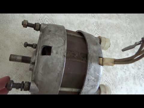 Видео: Двигатель от старой стиральной машины. Меняем направление вращения вала.