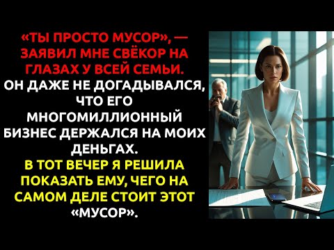 Видео: «Ты просто МУСОР», — сказал отец мужа... и я РАЗОРИЛА его компанию одним звонком.