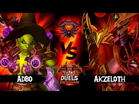 Видео: Адво vs Akzeloth. Чернокнижники. Титульный бой. Kragar Duels Championship | WoW TWW PvP Stream