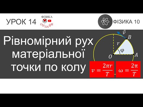 Видео: Фізика 10. Урок-презентація «Рівномірний рух матеріальної точки по колу» + 6 задач