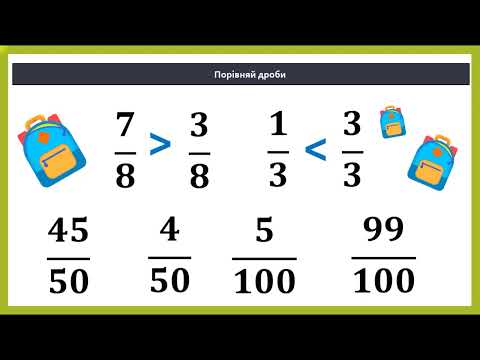 Видео: Дроби.Порівняння дробів 08